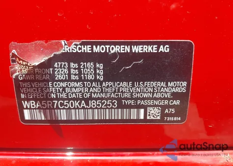 2019 BMW 330Xi z USA, uszkodzony, nr VIN WBA5R7C50KAJ85253